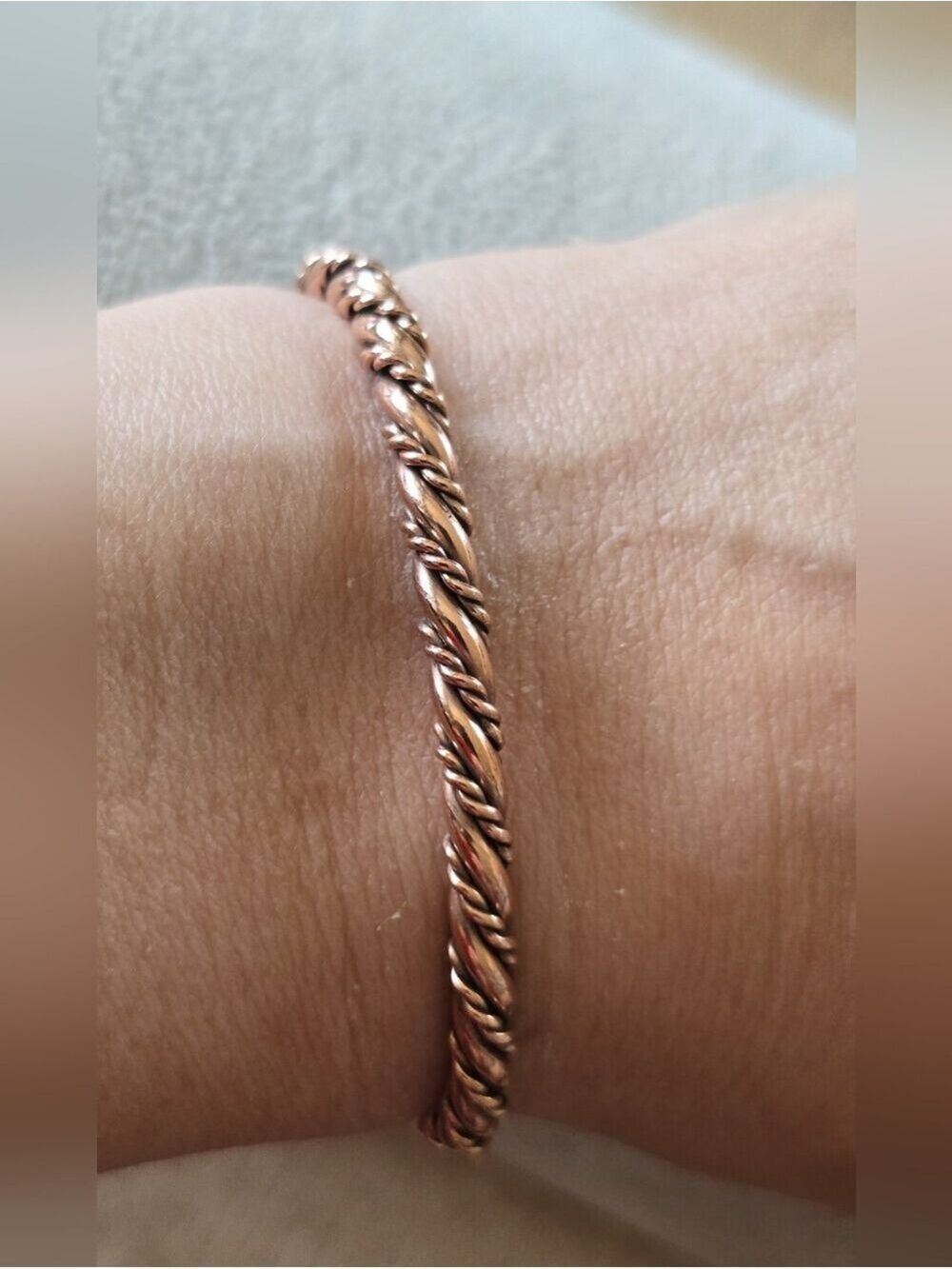 Twisted Copper Cuff Bracelet, Navajo Made